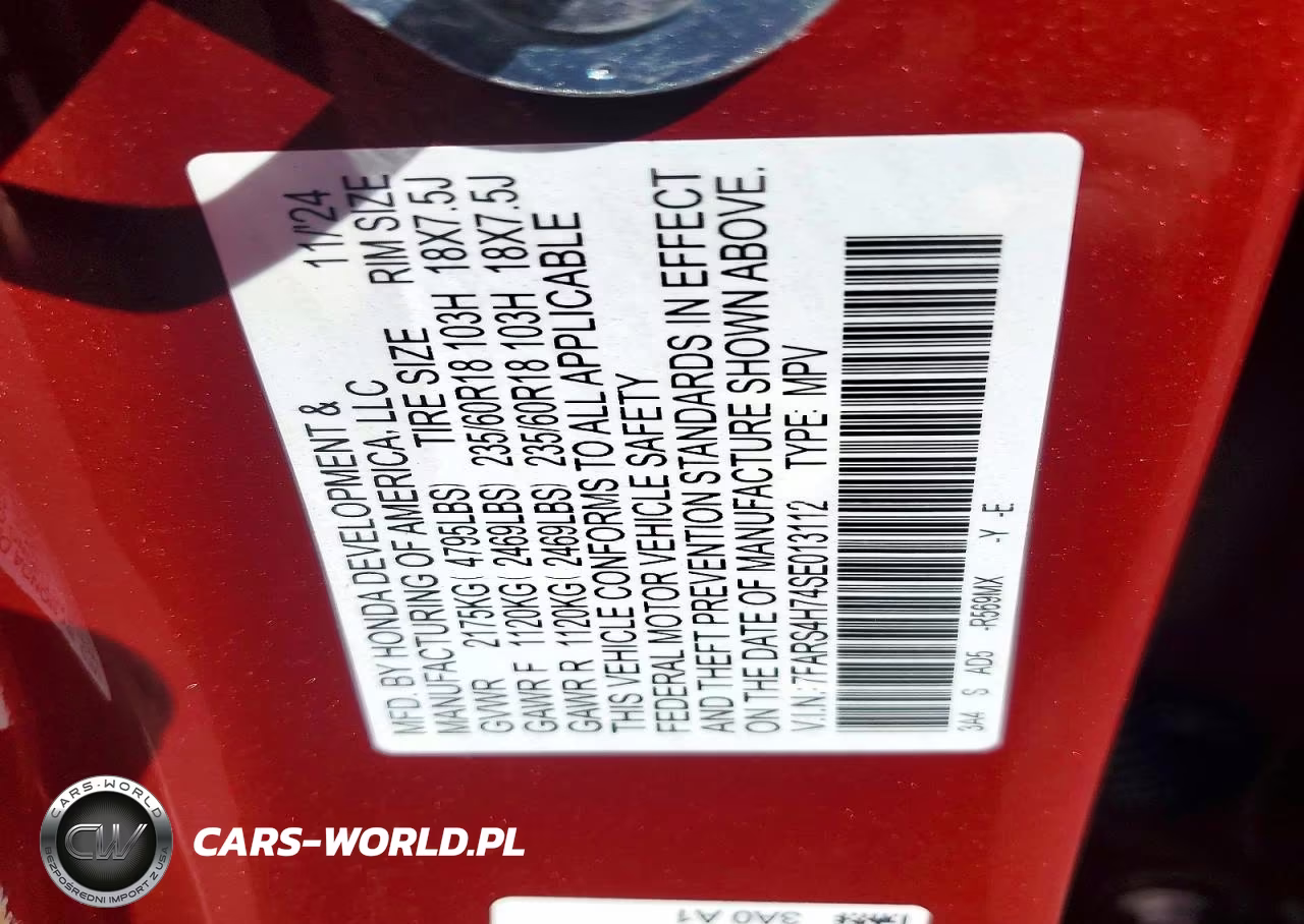 2025 Honda Cr-V Exl VIN:7FARS4H74SE013112 - 13