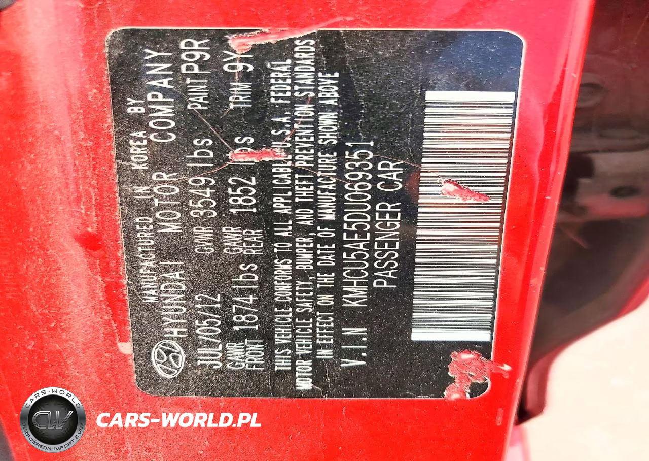 2013 Hyundai Accent Se VIN:KMHCU5AE5DU069351 - 12