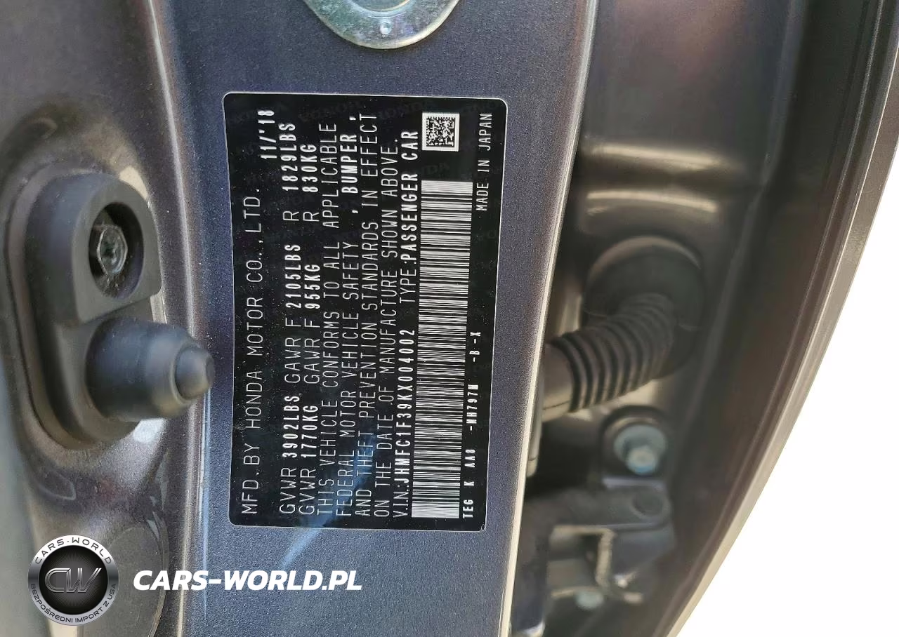 2019 Honda Civic Ex VIN:JHMFC1F39KX004002 - 12