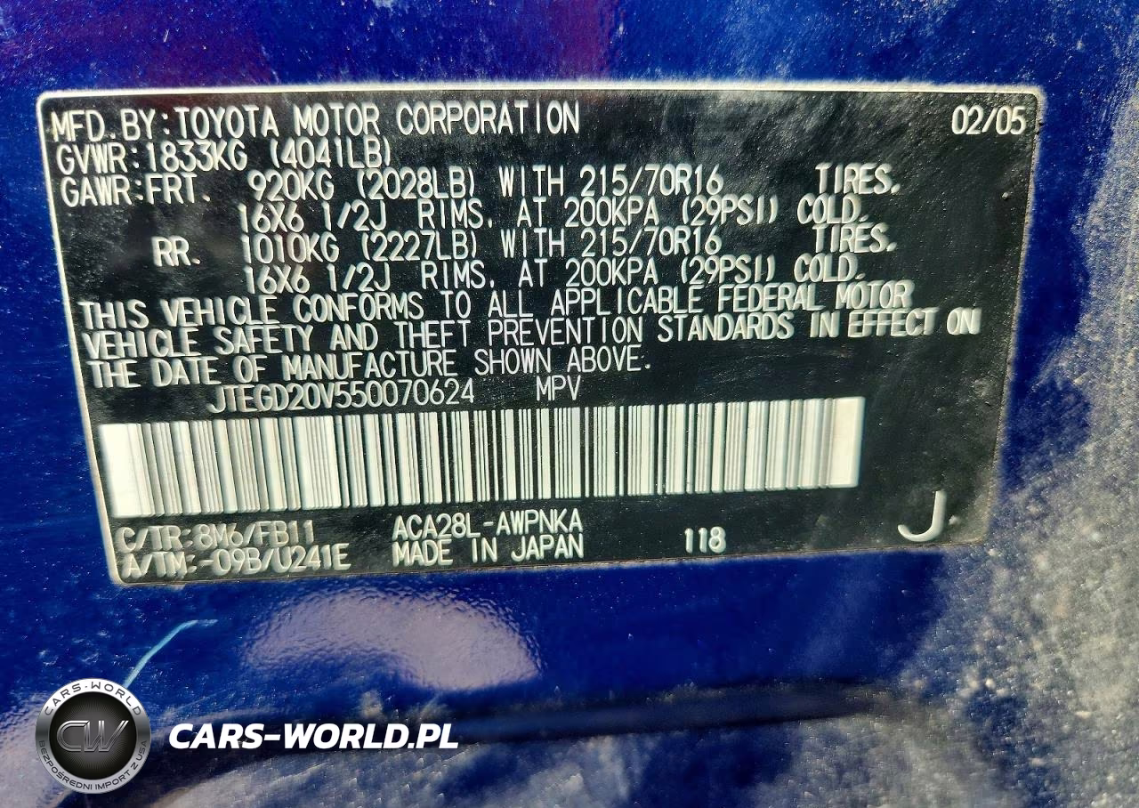 2005 Toyota Rav4 Base VIN:JTEGD20V550070624 - 14