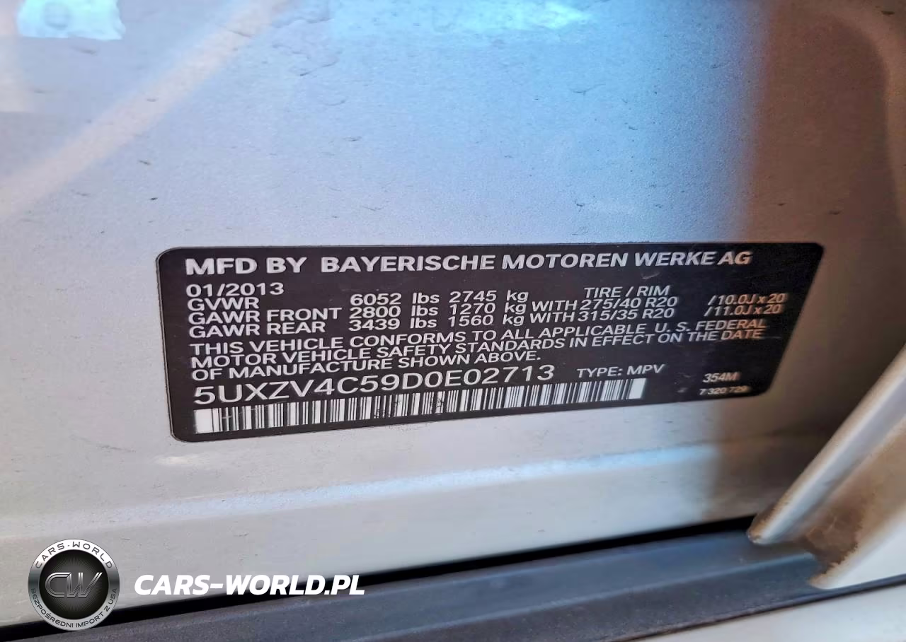 2013 BMW X5 xDrive35I VIN:5UXZV4C59D0E02713 - 13
