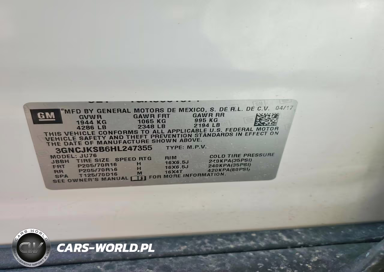 2017 Chevrolet Trax Ls VIN:3GNCJKSB6HL247355 - 13