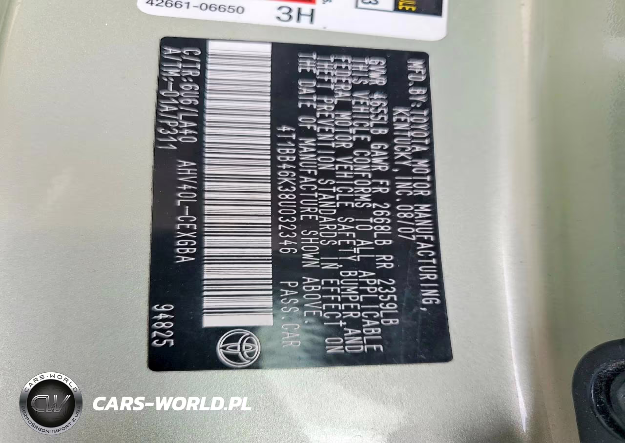 2008 Toyota Camry Hybrid VIN:4T1BB46K38U032346 - 12