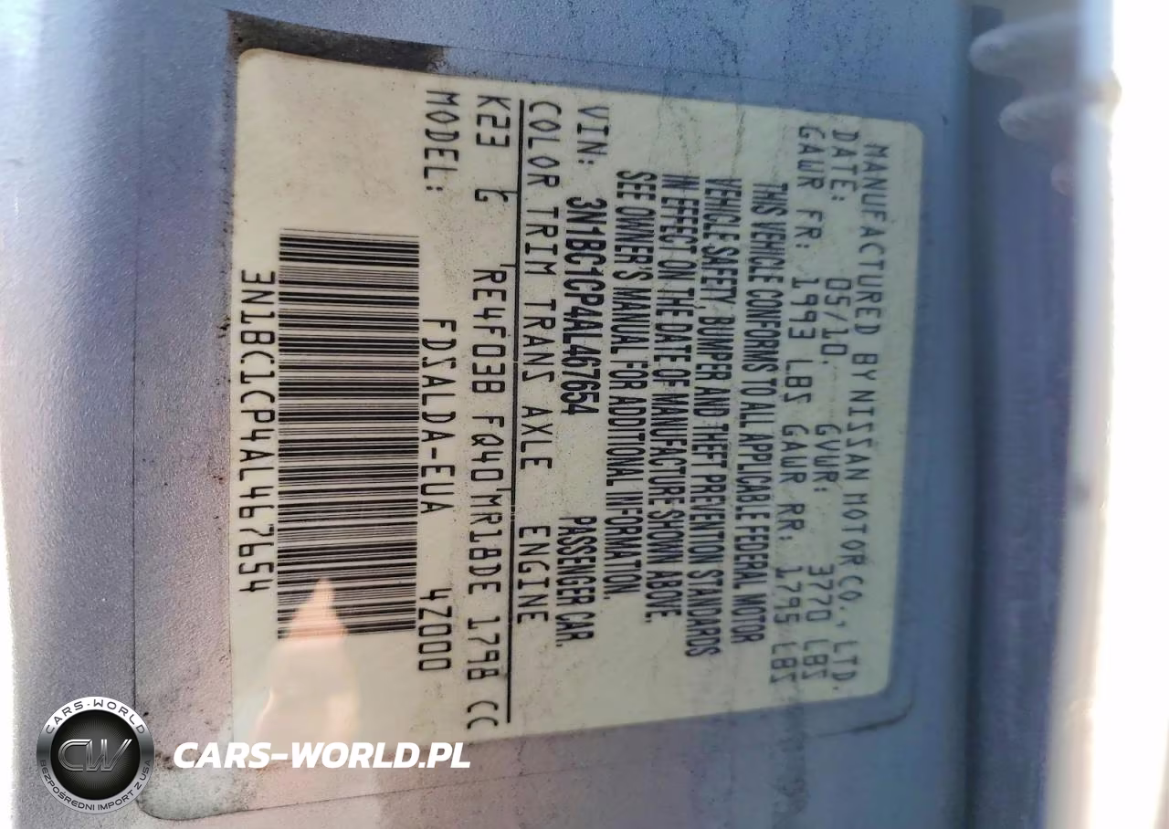 2010 Nissan Versa 1.8 S VIN:3N1BC1CP4AL467654 - 12