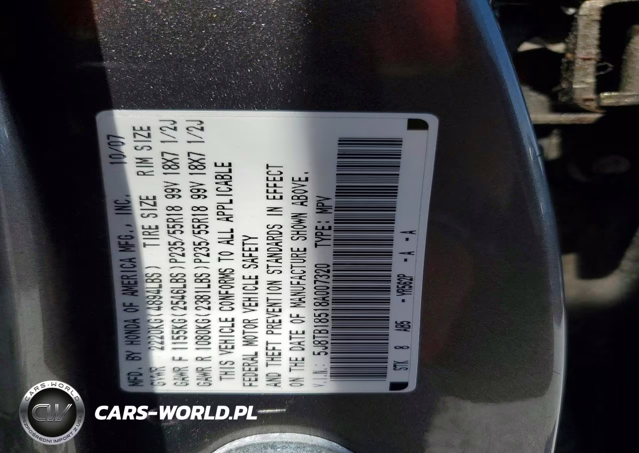 2008 Acura Rdx Technology VIN:5J8TB18518A007320 - 13