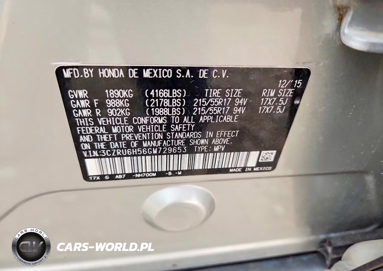 2016 Honda Hr-V Ex VIN:3CZRU6H56GM729653 - 13