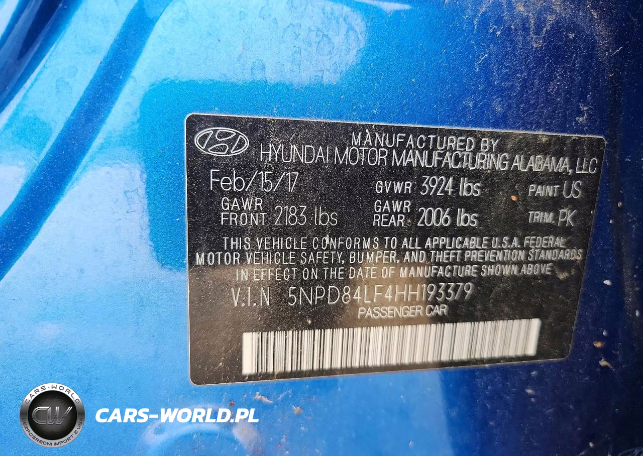 2017 Hyundai Elantra Se VIN:5NPD84LF4HH193379 - 12