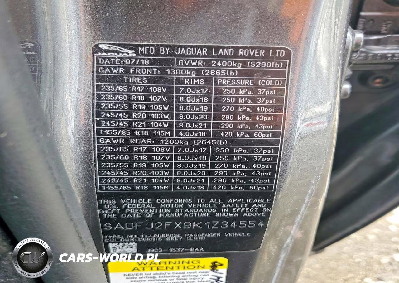 2019 Jaguar E-Pace S VIN:SADFJ2FX9K1Z34554 - 13