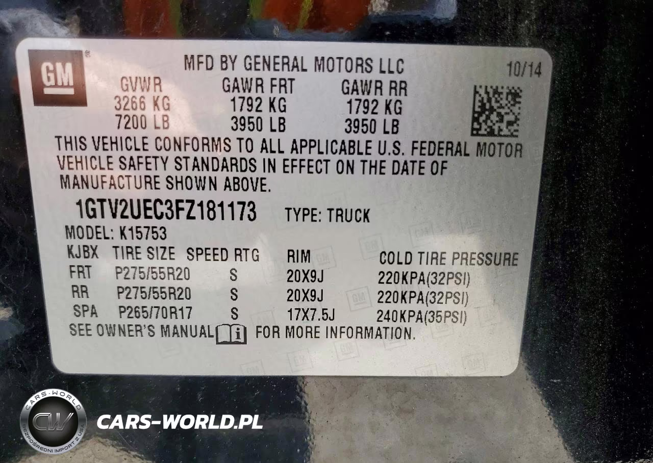 2015 GMC Sierra 1500 Sle VIN:1GTV2UEC3FZ181173 - 12