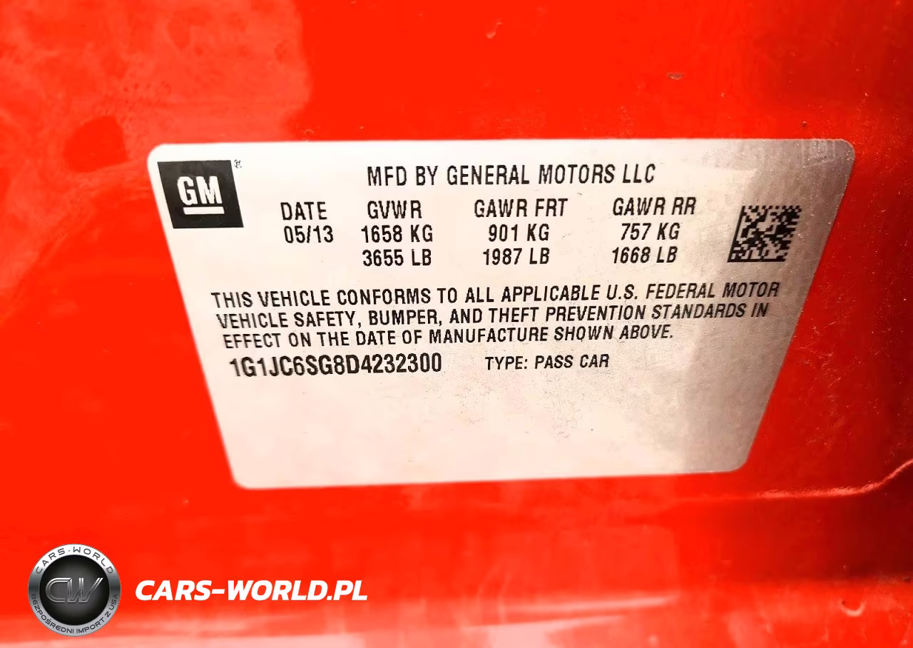 2013 Chevrolet Sonic Lt VIN:1G1JC6SG8D4232300 - 12