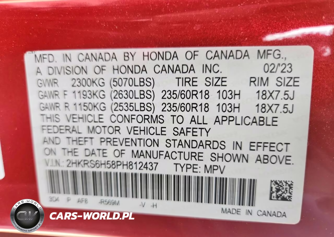 2023 Honda Cr-V Sport VIN:2HKRS6H58PH812437 - 13
