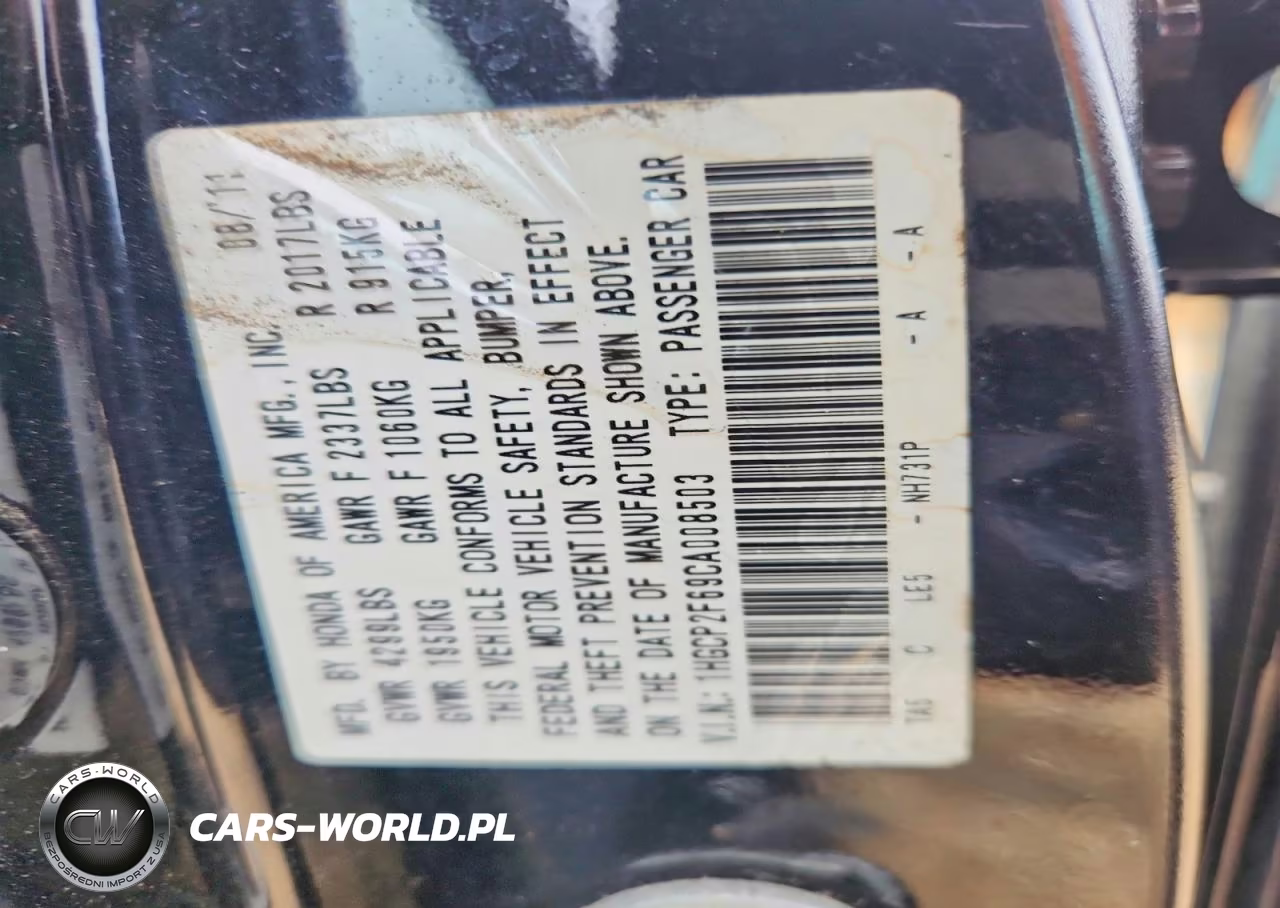 2012 Honda Accord Se VIN:1HGCP2F69CA008503 - 12