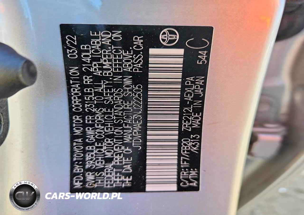 2022 Toyota Corolla Le VIN:JTDVPMAE3NJ222505 - 12