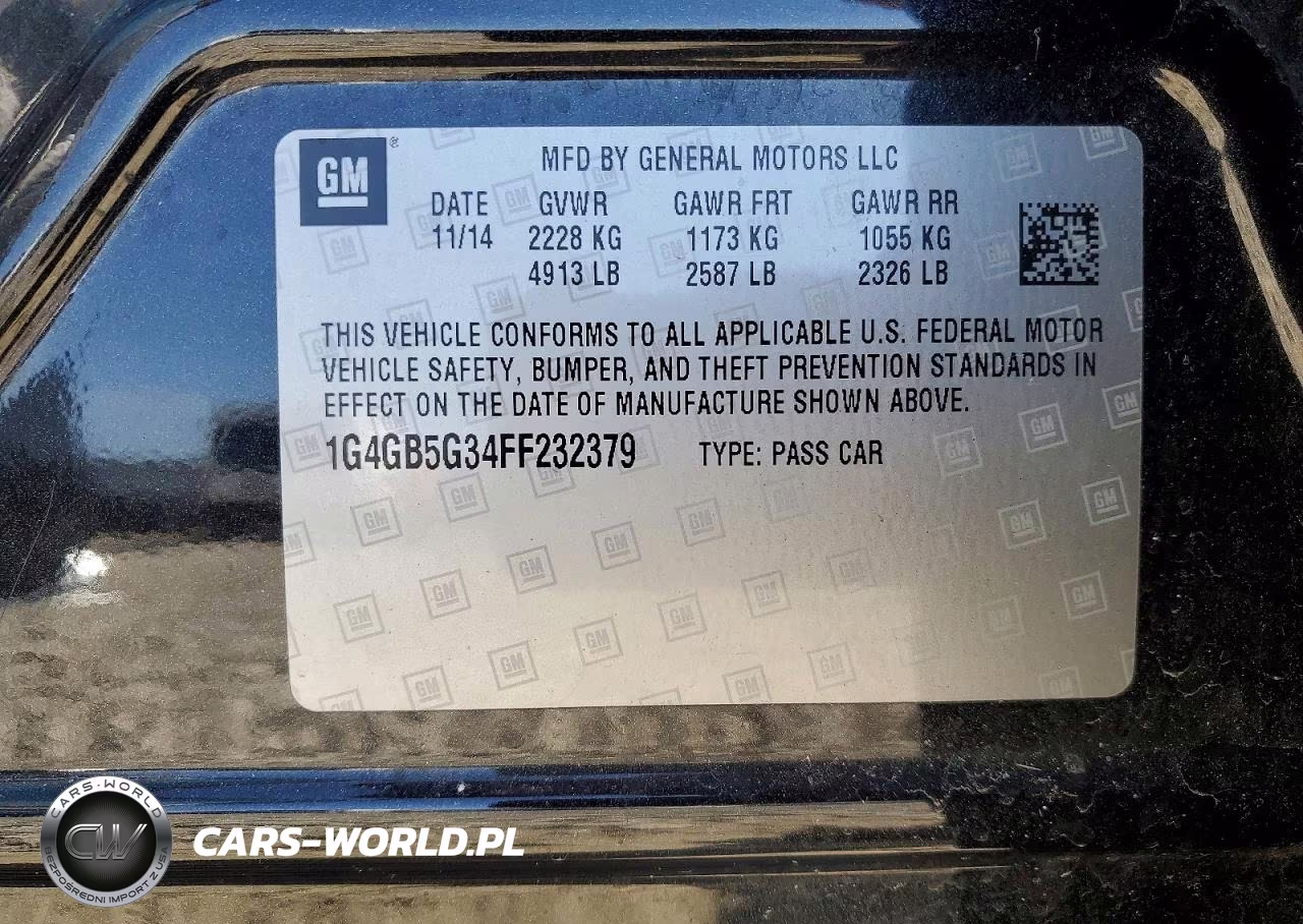 2015 Buick Lacrosse VIN:1G4GB5G34FF232379 - 12