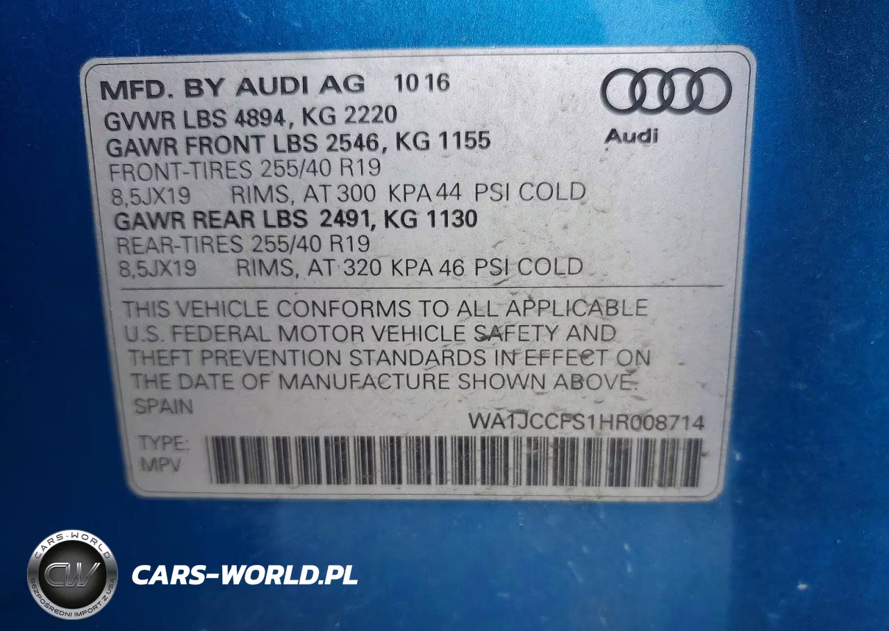 2017 Audi Q3 Premium Plus VIN:WA1JCCFS1HR008714 - 14