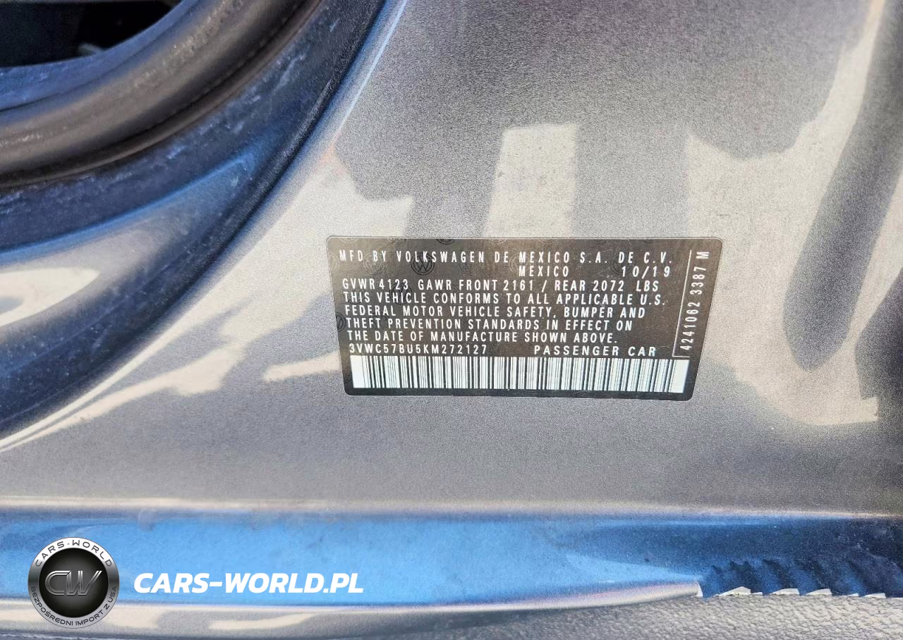 2019 Volkswagen Jetta S VIN:3VWC57BU5KM272127 - 13
