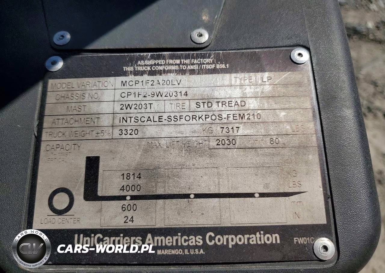 2015 Niss Forklift VIN:CP1F29W20314 - 10
