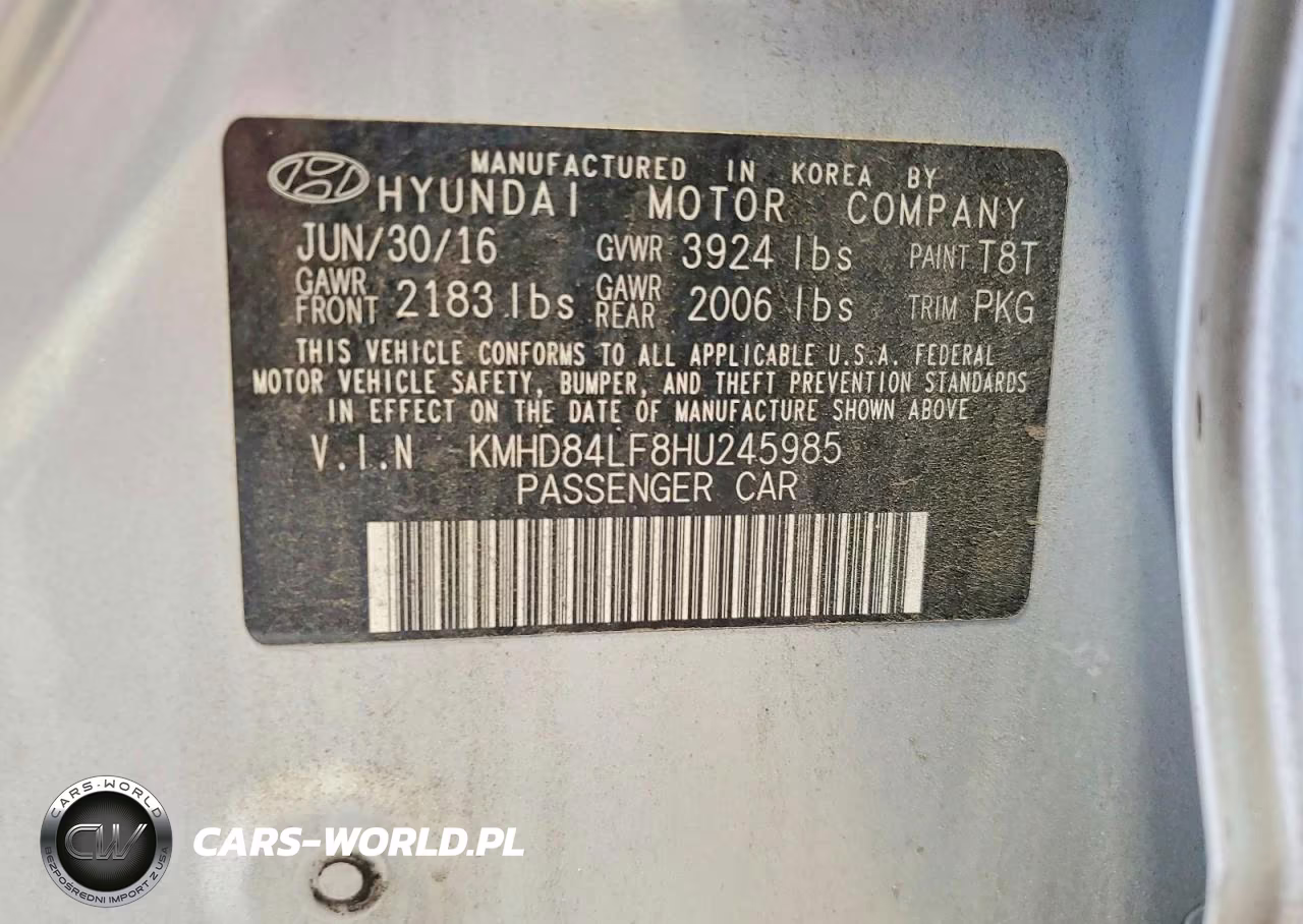2017 Hyundai Elantra Se VIN:KMHD84LF8HU245985 - 12