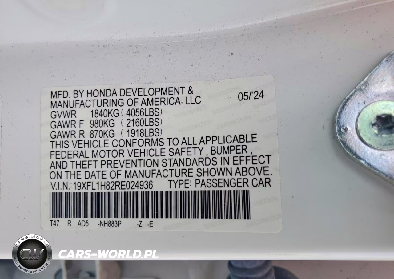 2024 Honda Civic Sport Touring VIN:19XFL1H82RE024936 - 12