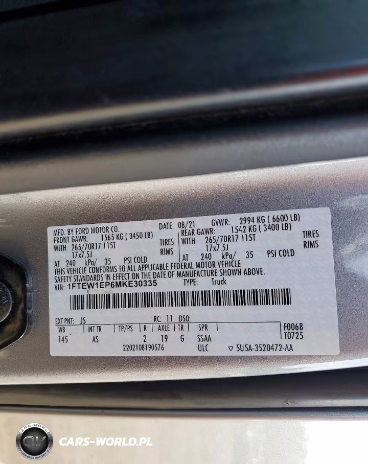 2021 Ford F150 Supercrew VIN:1FTEW1EP6MKE30335 - 13