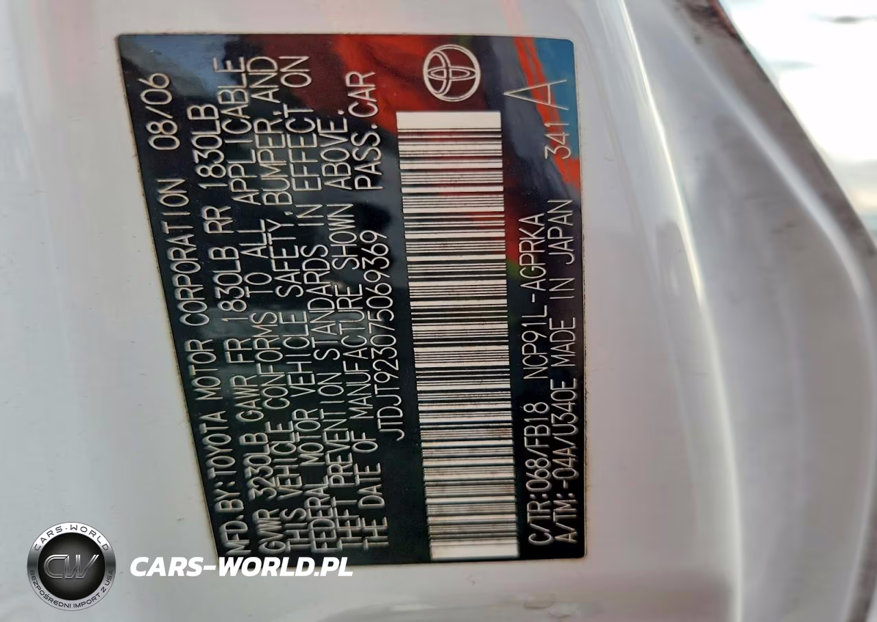 2007 Toyota Yaris Base VIN:JTDJT923075069369 - 12
