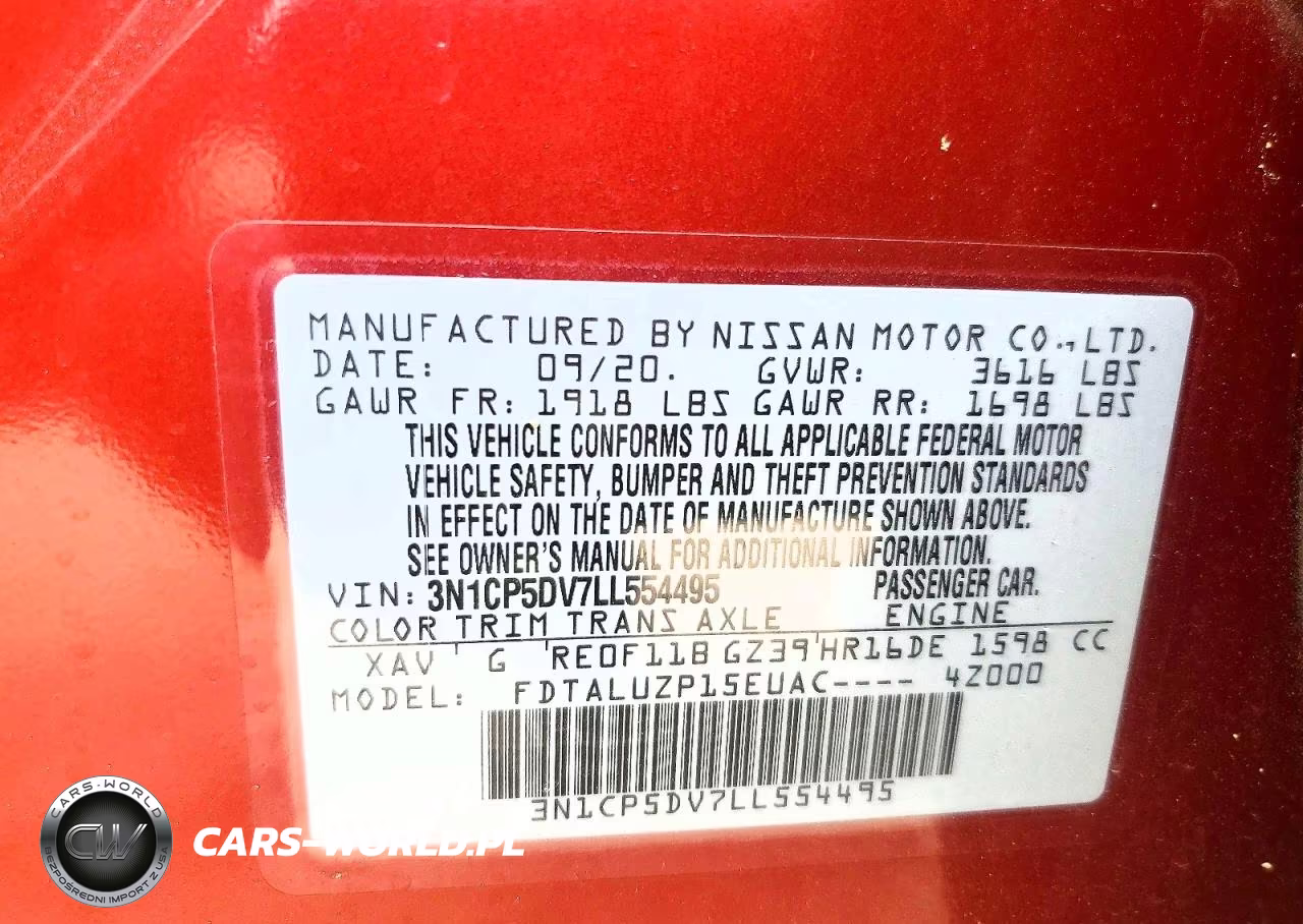 2020 Nissan Kicks Sr VIN:3N1CP5DV7LL554495 - 13