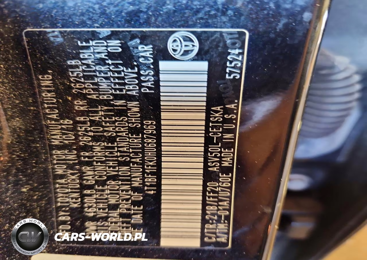 2017 Toyota Camry Se VIN:4T1BF1FK0HU687969 - 12