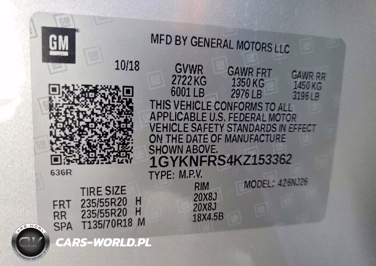 2019 Cadillac Xt5 Premium Luxury VIN:1GYKNFRS4KZ153362 - 13
