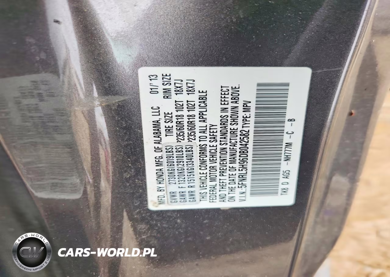 2013 Honda Odyssey Touring VIN:5FNRL5H96DB042582 - 14
