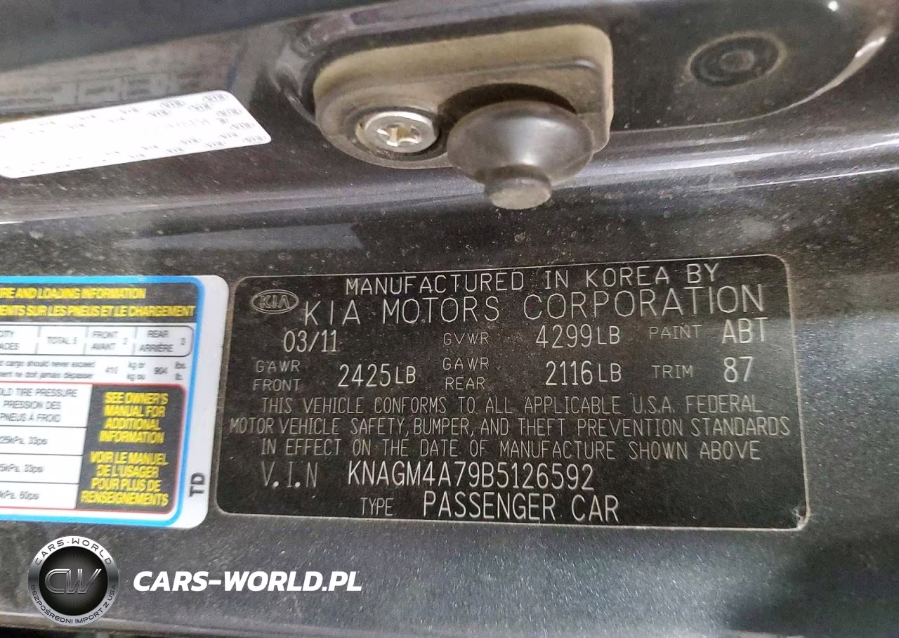 2011 Kia Optima Lx VIN:KNAGM4A79B5126592 - 13