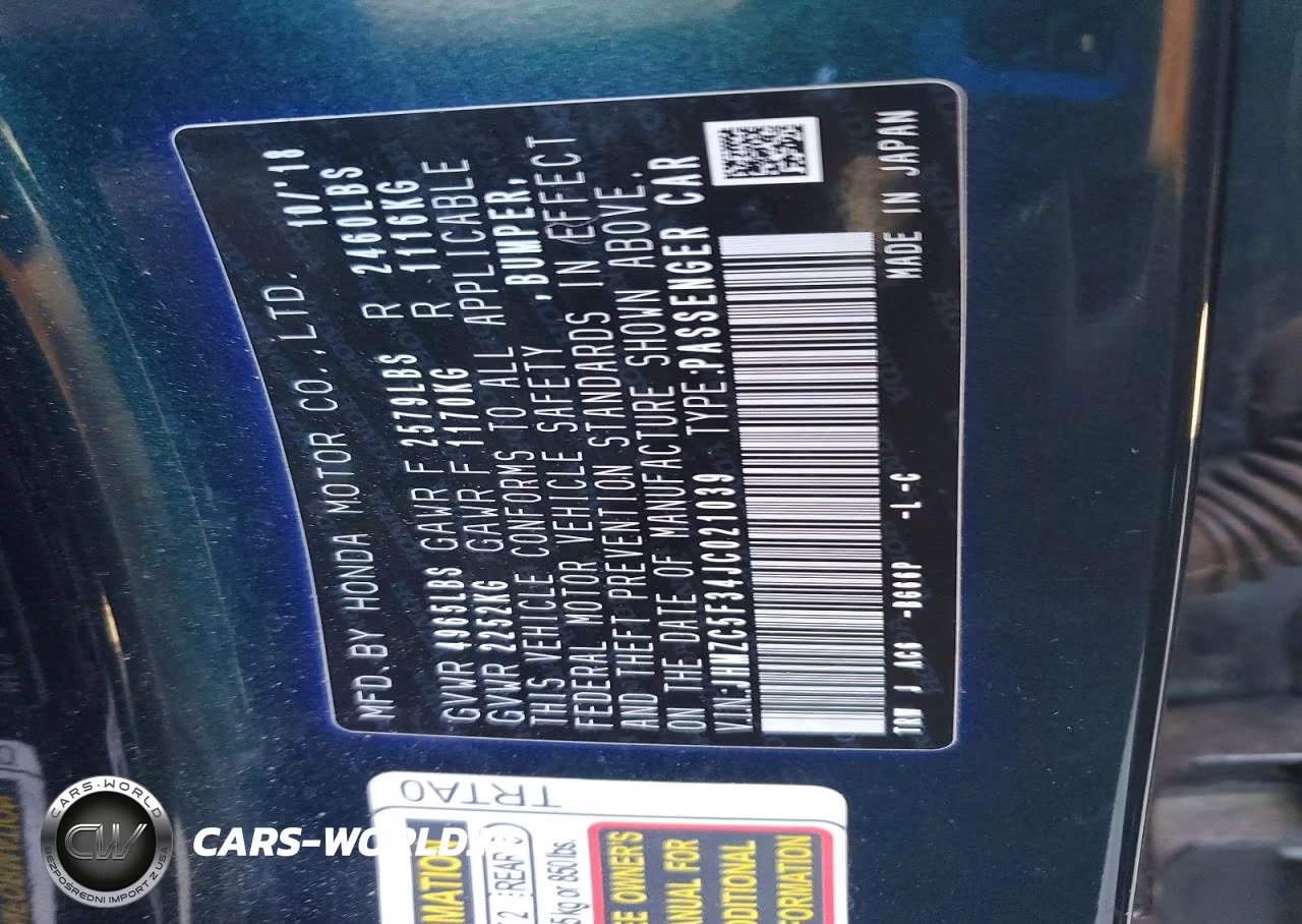 2018 Honda Clarity Touring VIN:JHMZC5F34JC021039 - 12