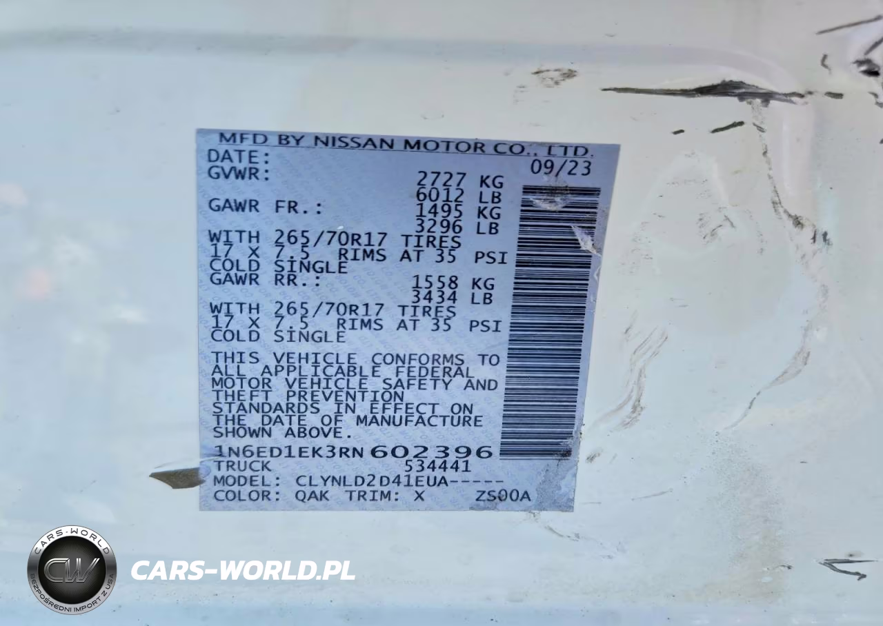 2024 Nissan Frontier Pro-4X VIN:1N6ED1EK3RN602396 - 13