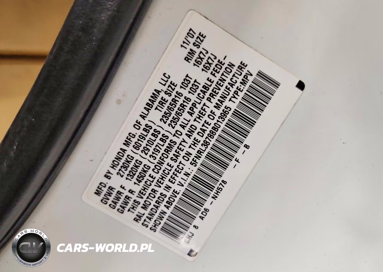 2008 Honda Odyssey Exl VIN:5FNRL38788B013965 - 14