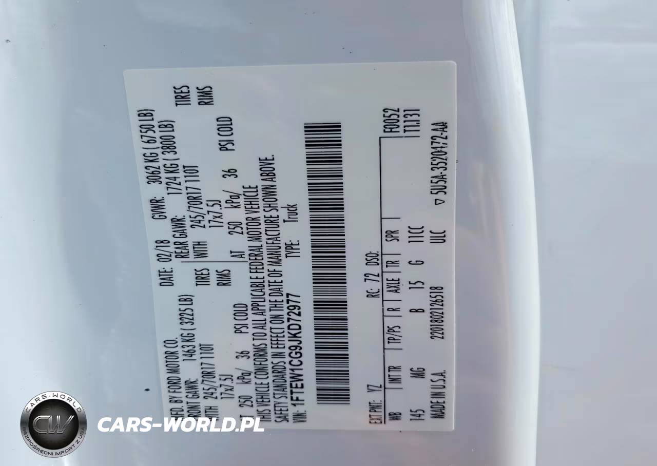 2018 Ford F150 Supercrew VIN:1FTEW1CG9JKD72977 - 12