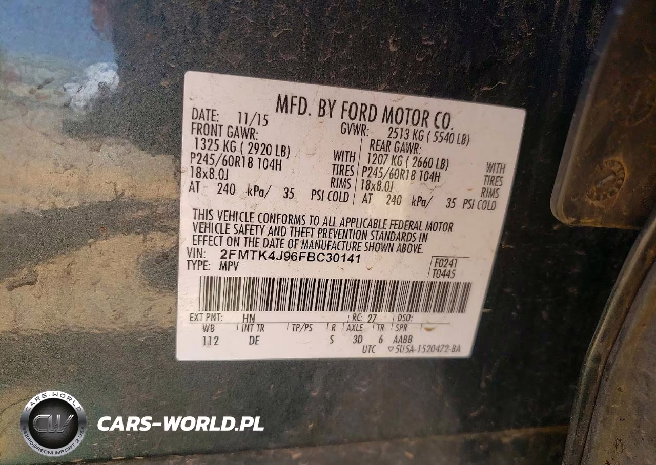 2015 Ford Edge Sel VIN:2FMTK4J96FBC30141 - 14