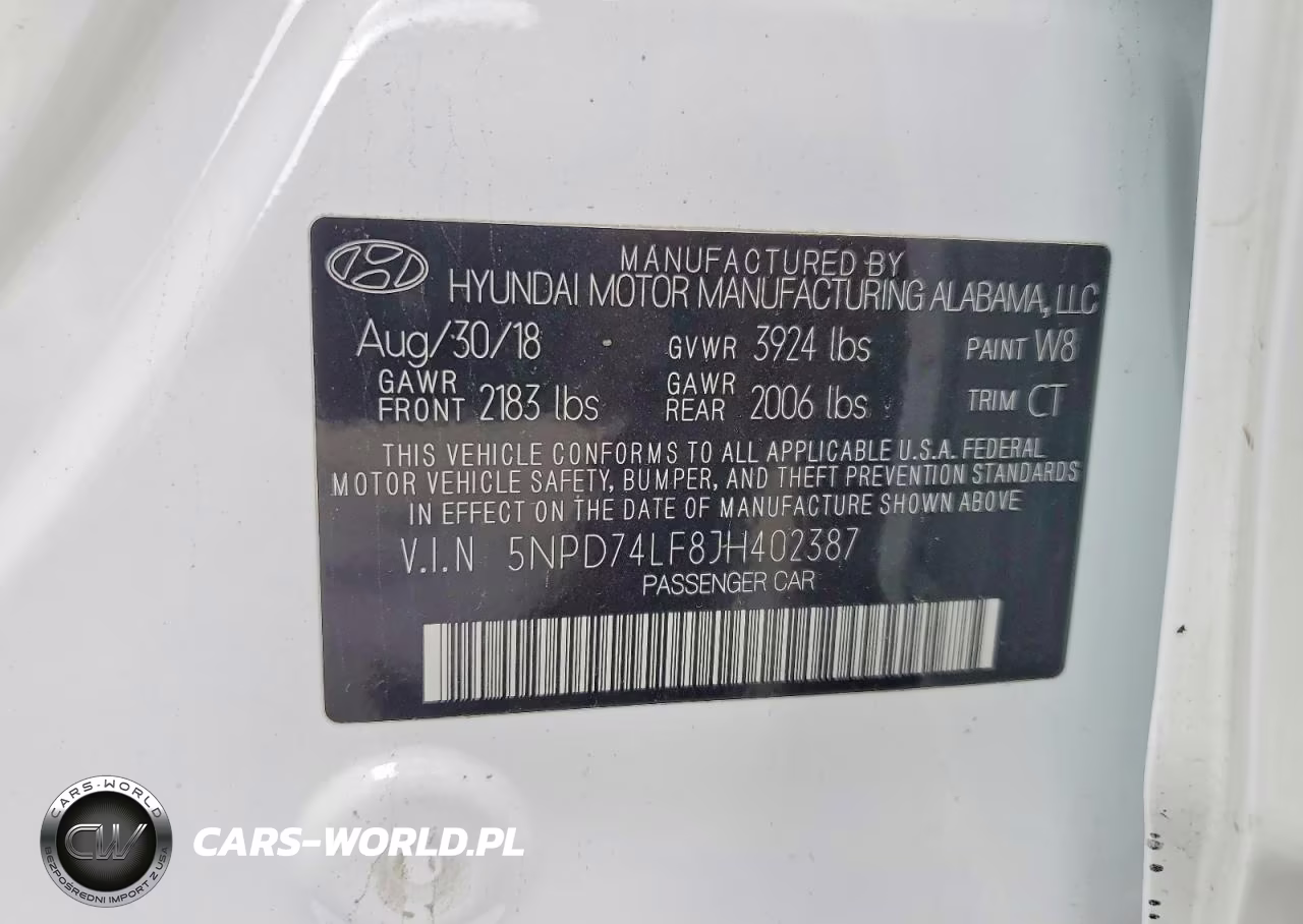 2018 Hyundai Elantra Se VIN:5NPD74LF8JH402387 - 12