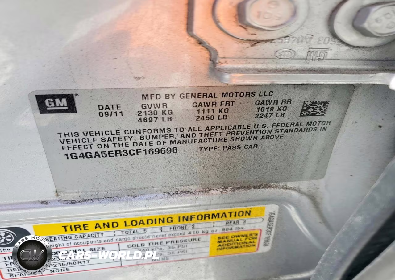 2012 Buick Lacrosse VIN:1G4GA5ER3CF169698 - 12