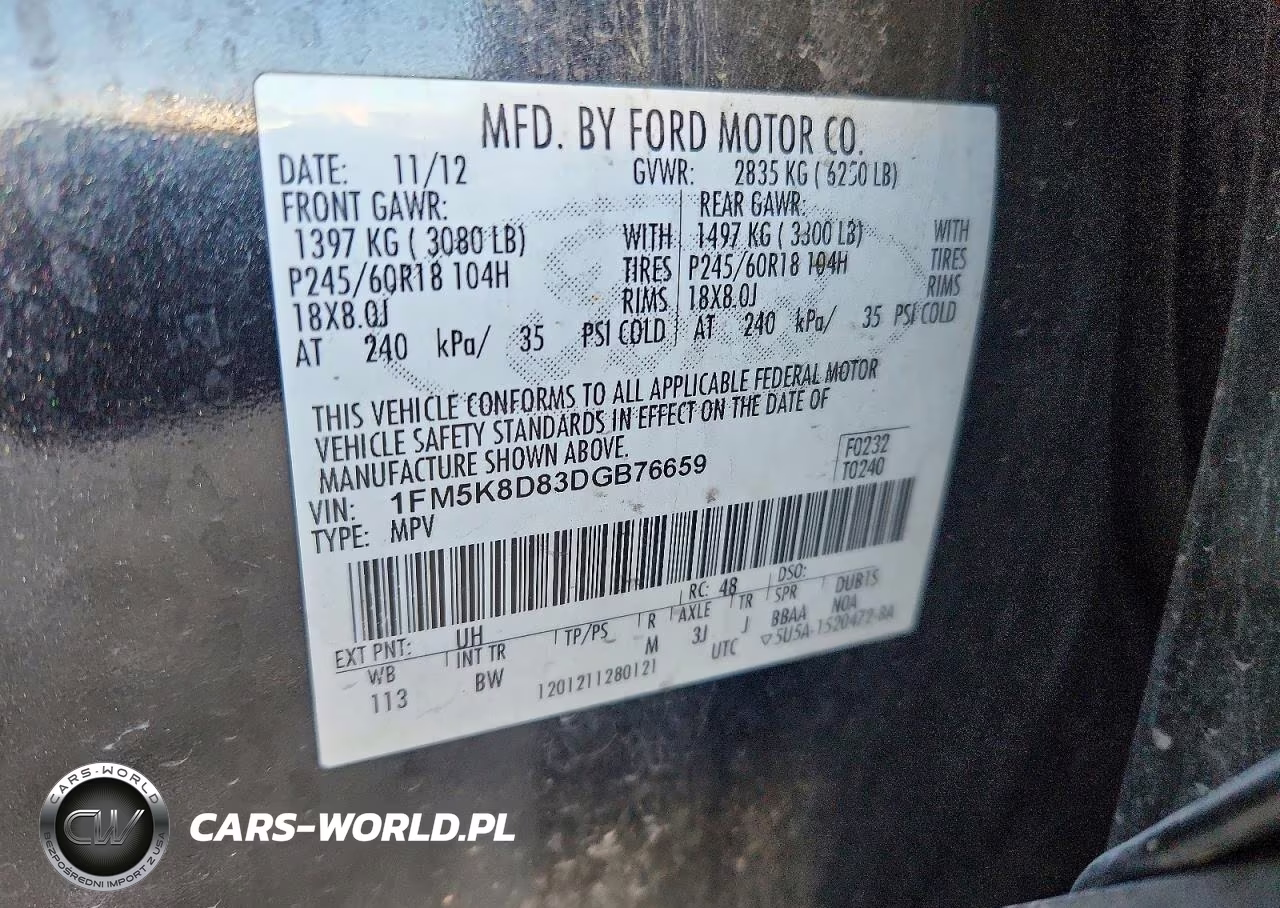 2013 Ford Explorer Xlt VIN:1FM5K8D83DGB76659 - 12