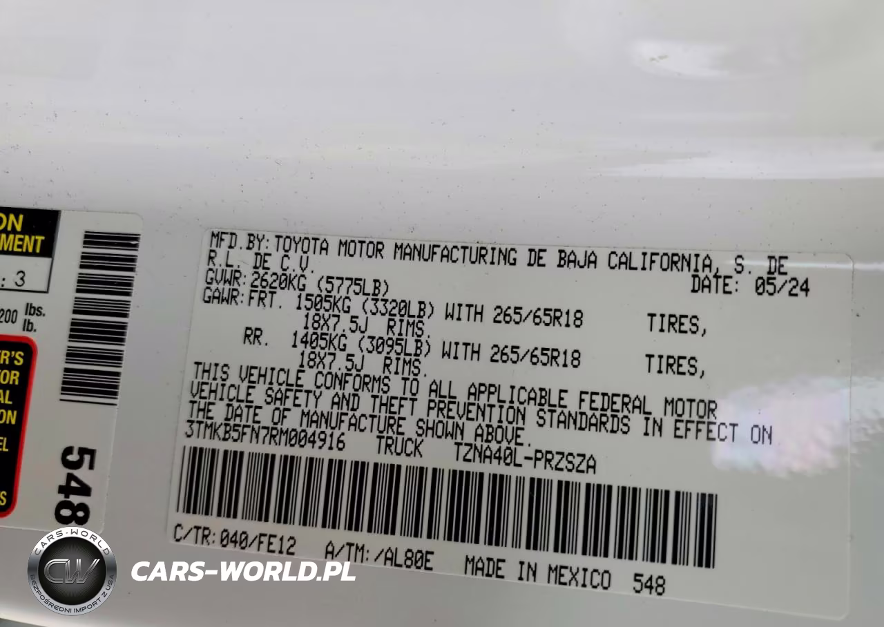2024 Toyota Tacoma Trd Sport VIN:3TMKB5FN7RM004916 - 12