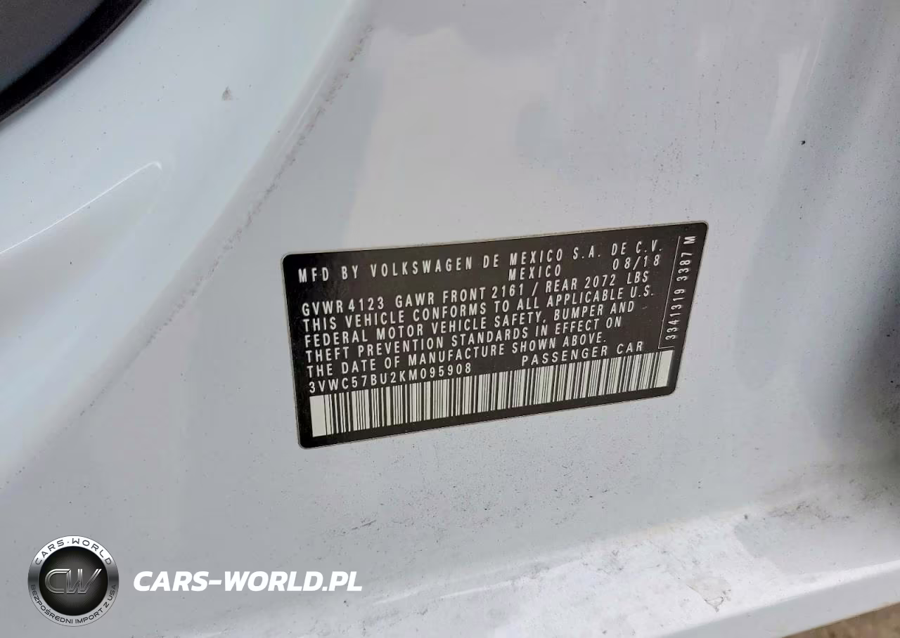 2019 Volkswagen Jetta S VIN:3VWC57BU2KM095908 - 12
