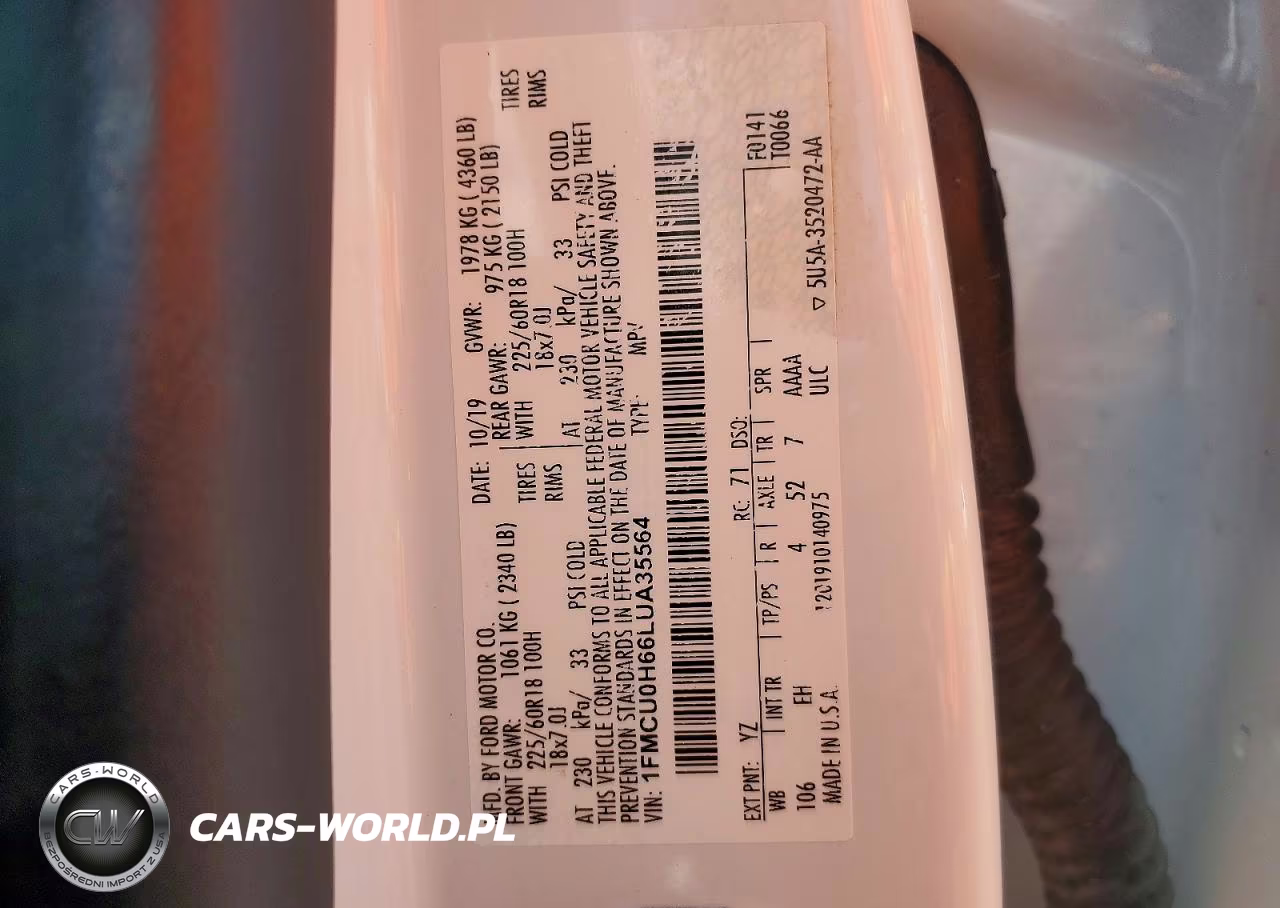 2020 Ford Escape Sel VIN:1FMCU0H66LUA35564 - 13