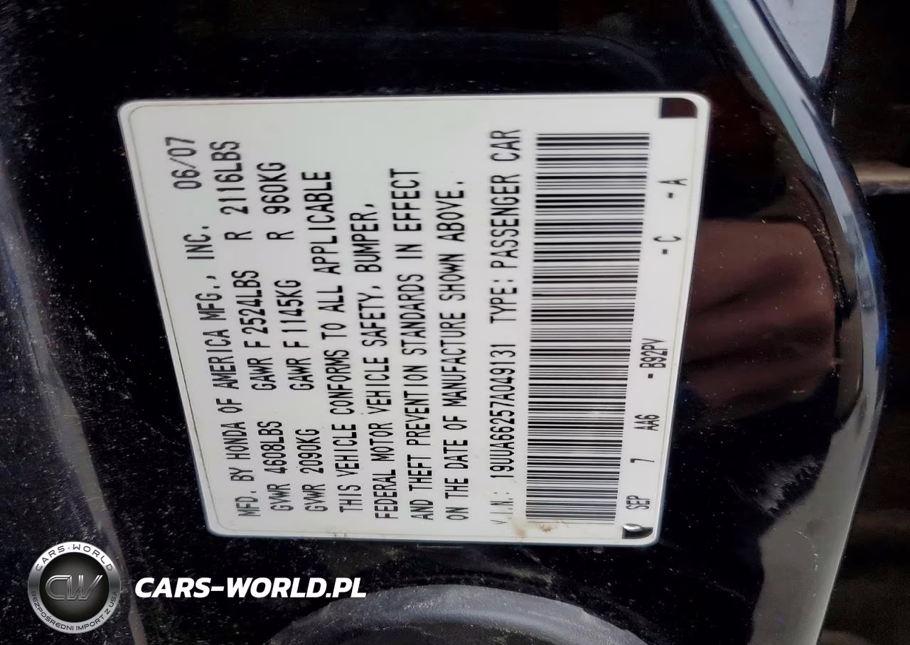 2007 Acura Tl VIN:19UUA66257A049131 - 12