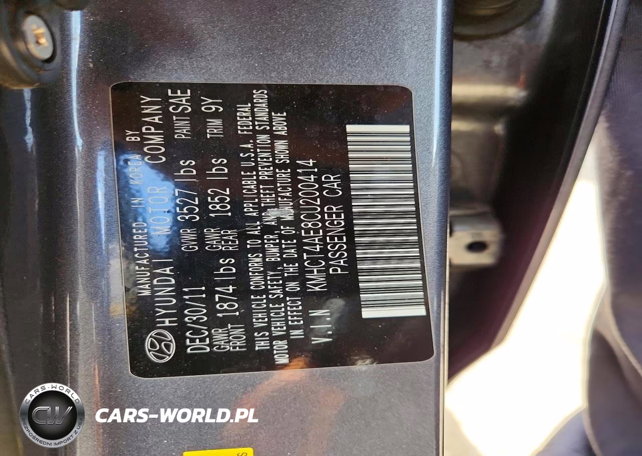 2012 Hyundai Accent Gls VIN:KMHCT4AE8CU200414 - 12