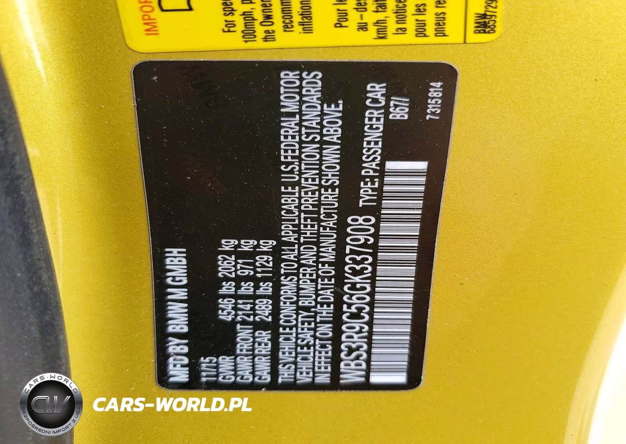 2016 BMW M4 VIN:WBS3R9C56GK337908 - 13