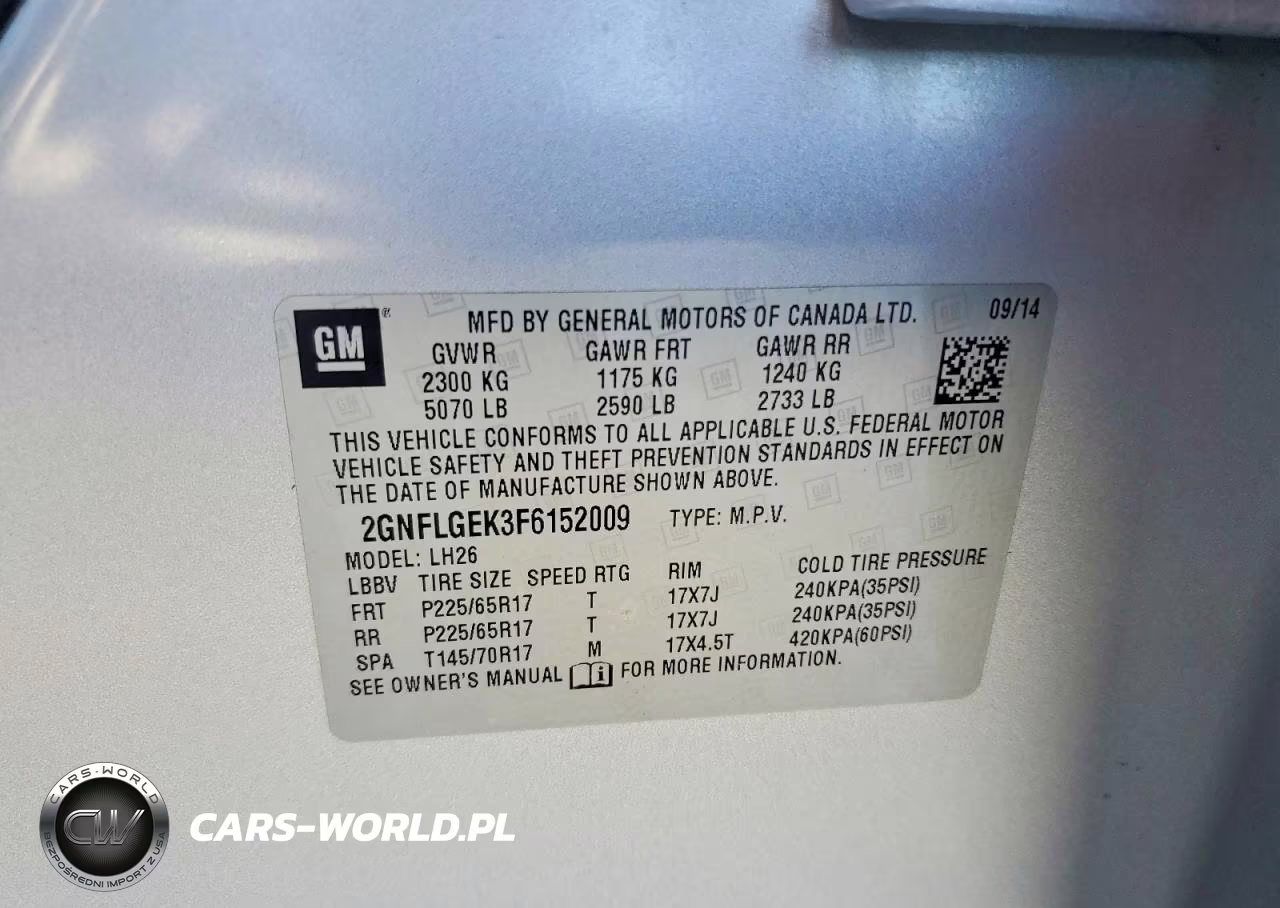 2015 Chevrolet Equinox Lt VIN:2GNFLGEK3F6152009 - 13