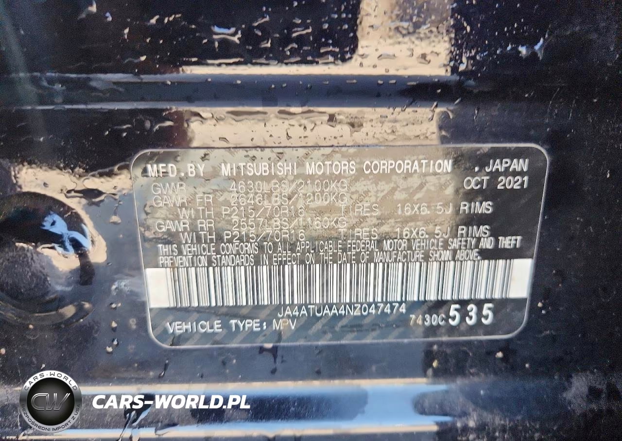 2022 Mitsubishi Eclipse Cross Es VIN:JA4ATUAA4NZ047474 - 14