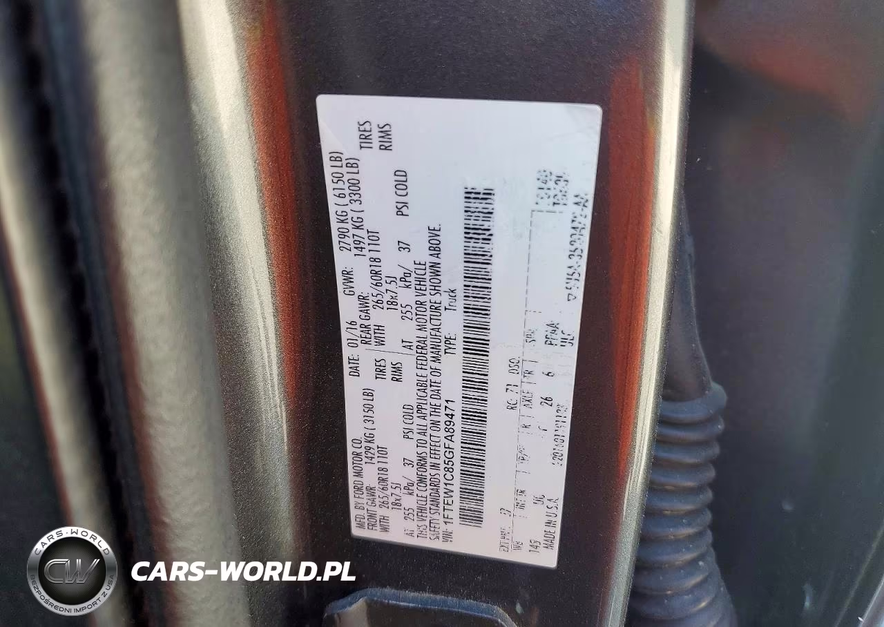 2016 Ford F150 Supercrew VIN:1FTEW1C85GFA89471 - 12