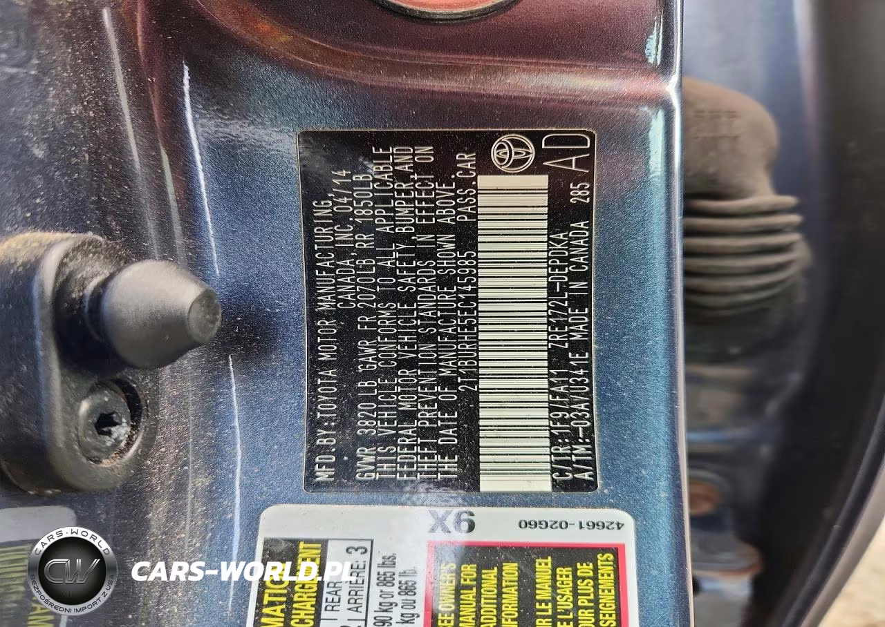 2014 Toyota Corolla L VIN:2T1BURHE5EC145985 - 13