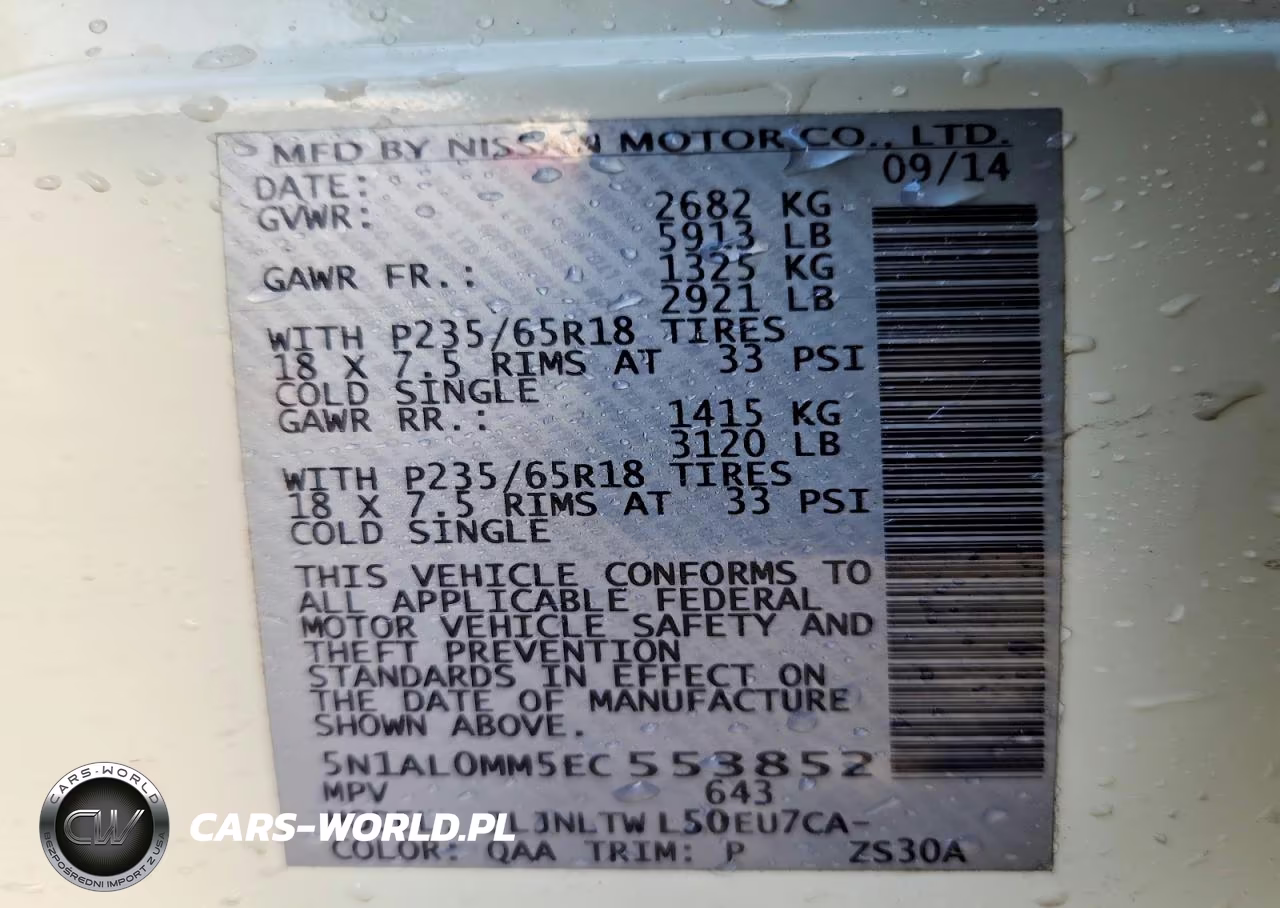 2014 Infiniti Qx60 Base VIN:5N1AL0MM5EC553852 - 14