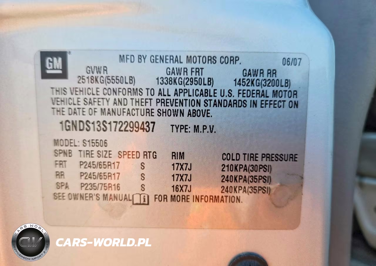 2007 Chevrolet Trailblazer Ls VIN:1GNDS13S172299437 - 14